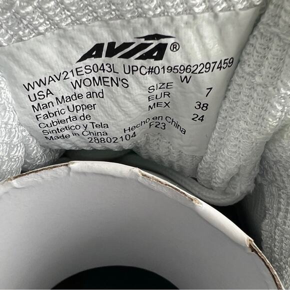 New AVIA Elevate Athletic Sneakers White Women's SIZE 7 WIDE - Picture 8 of 10